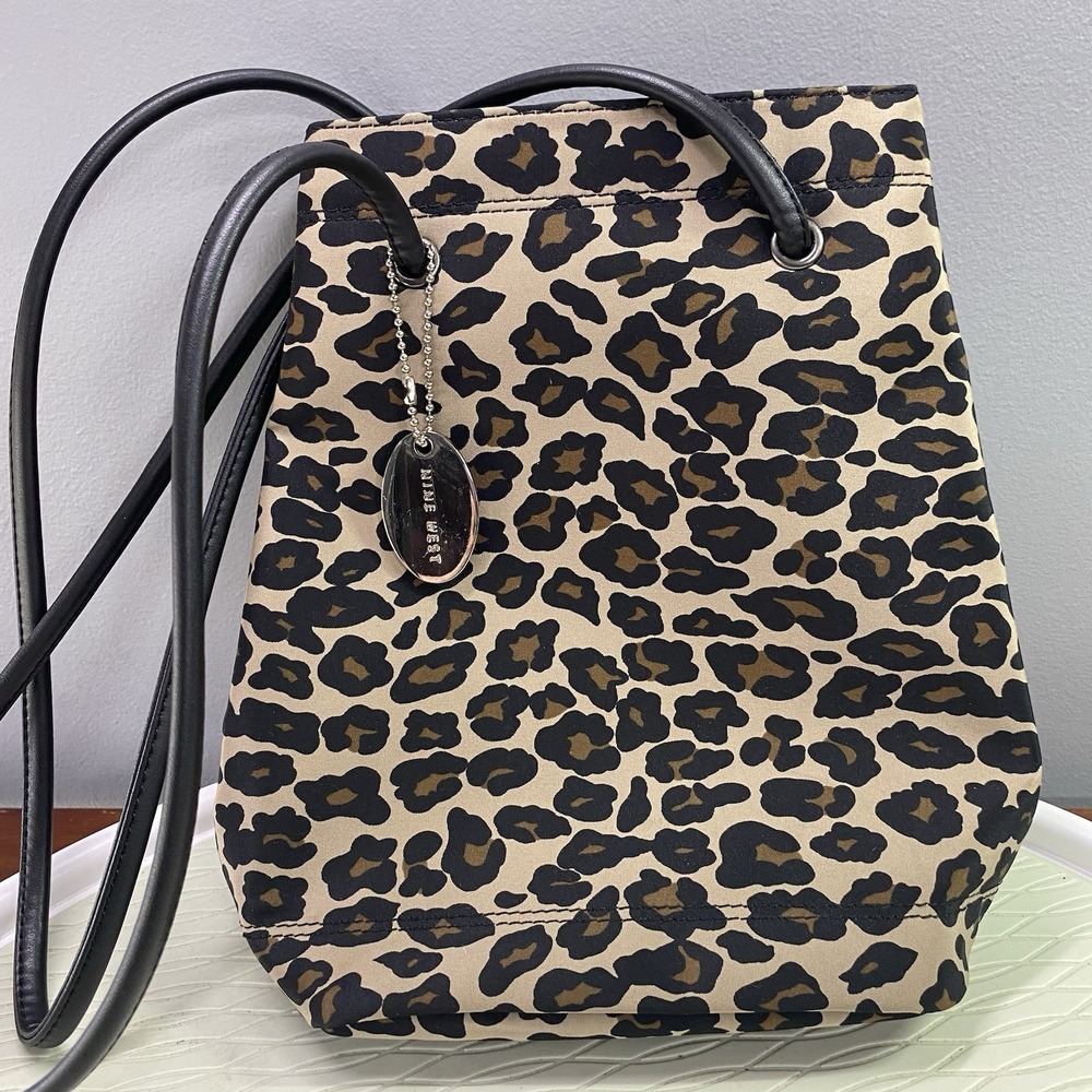 Nine West Cheetah Print‎ Double Strap Animal Print Shoulder Bag Womens 9x8x4